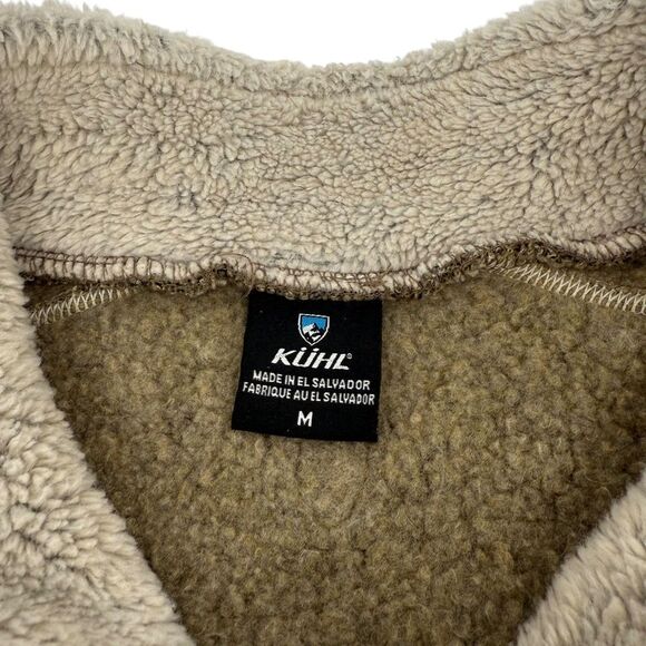 Kuhl Men's EUROPA Quarter Zip Alfpaca Fleece Oatmeal Medium - Picture 11 of 14